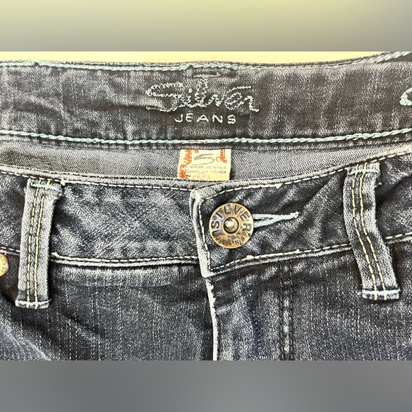 Silver Jeans Aiko Style Dark Blue Denim Boot Cut Women's Jeans Sz 30x35 - Picture 4 of 16